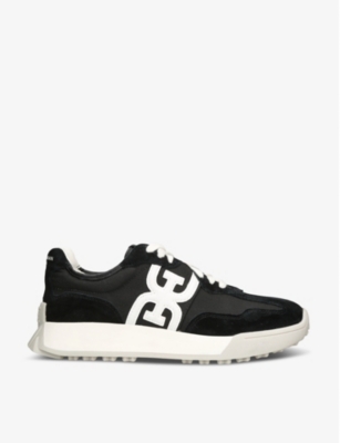 Sam Edelman Womens  Langley Suede And Mesh Low-top Trainers