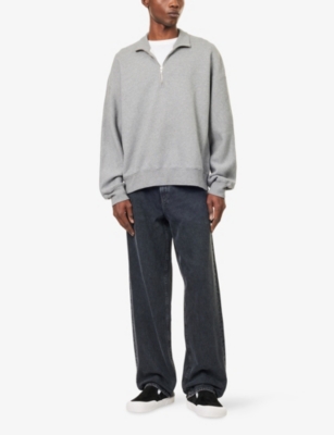 AGOLDE: Idris Quarter-Zip Knitted Cotton Jumper