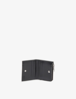 DIESEL: 1DR Bi Fold Zip Mirrored-Leather Wallet