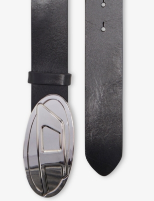 Diesel Womens T8013 B 1dr 2 0 Leather Belt In Metallic