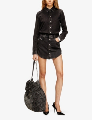 DIESEL: D-Eazy Logo-Embroidered Denim Shirt