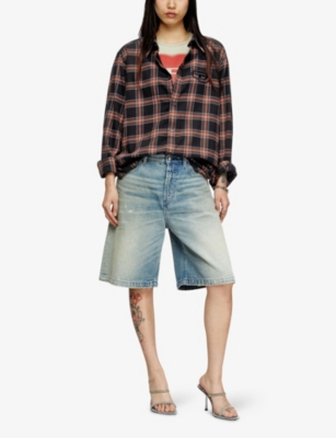 DIESEL: De-Sire Wide-Leg Denim Shorts