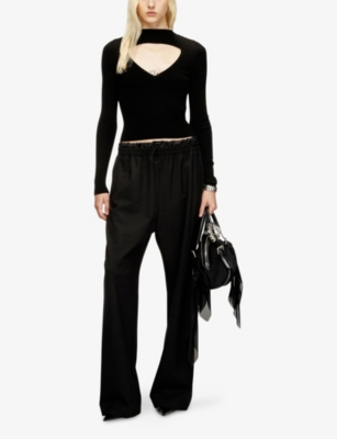 DIESEL: M-Olina Cut-Out Wool Knitted Top