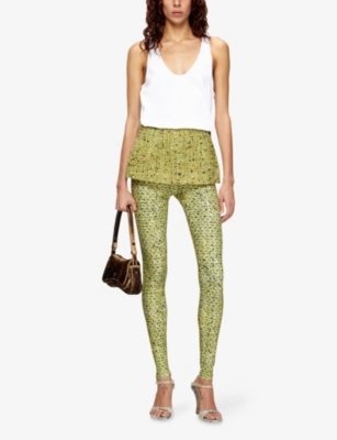 DIESEL: T-Ipsya-Lkds Logo-Embroidered Stretch-Cotton Tank