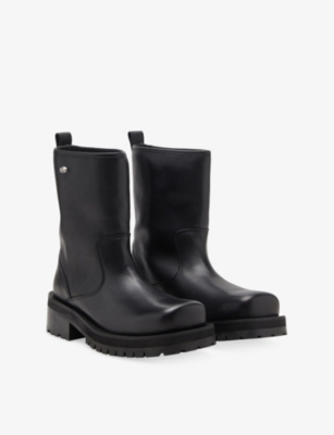 Diesel D-texan Square-toe Boots In Black
