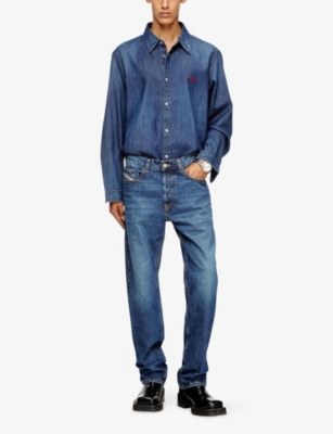 DIESEL: D-Simply Logo-Embroidered Denim Shirt