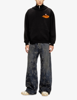 DIESEL: S-Boxt Logo-Print Cotton-Jersey Hoody
