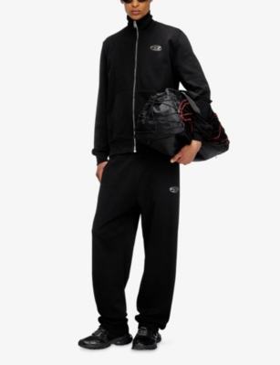 DIESEL: P-Marky-Od Metallic-Logo Cotton-Jersey Jogging Bottoms