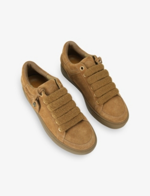 KURT GEIGER LONDON: Southbank Tag Suede Trainers