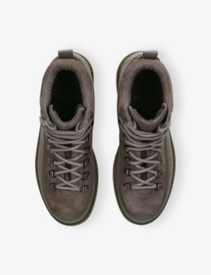 Diemme Roccia Vet Rubber-trimmed Full-grain Leather Hiking Boots In Brown