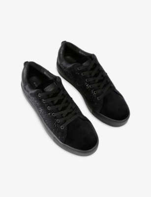 KURT GEIGER LONDON: Laney Embellished Leather Trainers
