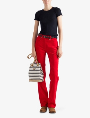 PRADA: Short-Sleeve Cashmere Knitted Top