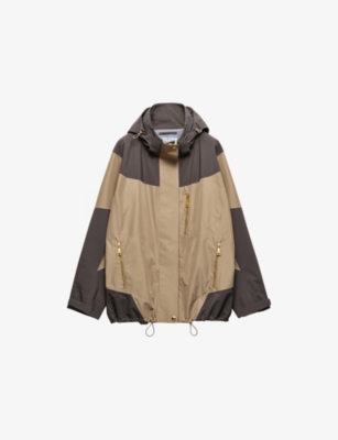 PRADA: Technical Hooded Woven Blouson Jacket