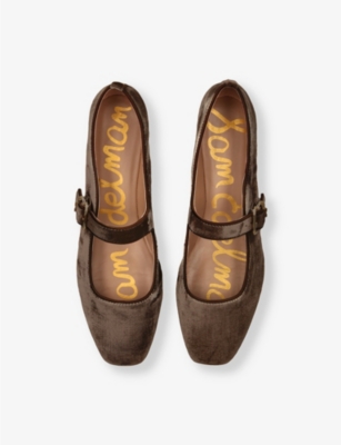 SAM EDELMAN WOMENS SAM EDELMAN MICHAELA VELVET BALLET FLATS 