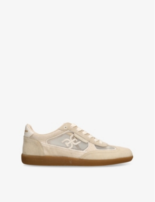 Sam Edelman Womens  Kyla Suede And Mesh Low-top Trainers
