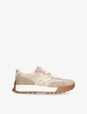Sam Edelman Womens  Langley Suede And Mesh Low-top Trainers