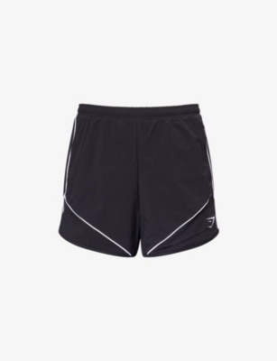 GYMSHARK: Retro Embroidered-Logo Stretch-Nylon Shorts