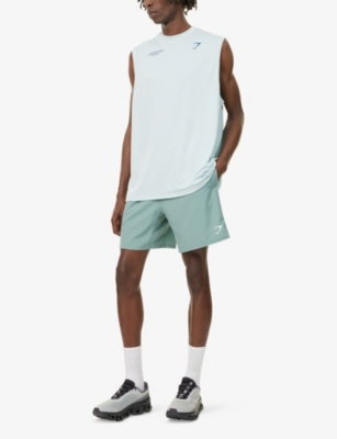 GYMSHARK: Conditioning Club Oversized Text-Print Woven Tank Top