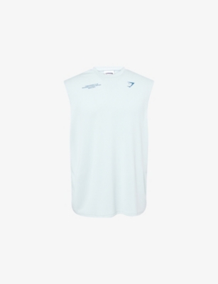 GYMSHARK: Conditioning Club Oversized Text-Print Woven Tank Top