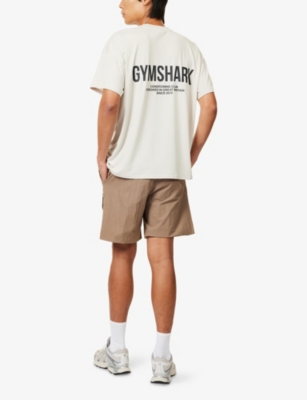 Gymshark Mens Gs Pebble Grey Conditioning Club Oversized Jersey T-shirt Xxl In White