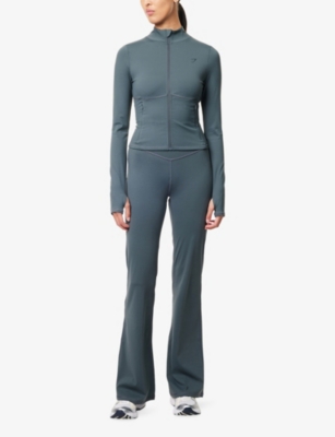 Gymshark Womens Teal Elevate Rlse™ Jersey Track Top In Green