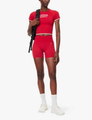 GYMSHARK: Lift Varsity Stretch-Woven Top