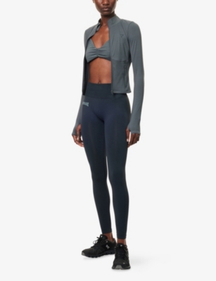 Gymshark Womens Teal Everyday Seamless Stretch-woven Leggings In Blue