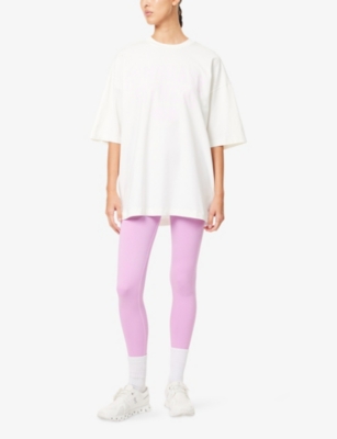 GYMSHARK: Varsity Text-Print Stretch-Cotton T-Shirt