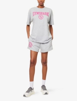 GYMSHARK: Collegiate Graphic Oversized Cotton-Jersey T-Shirt