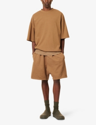 Entire Studios Mens Dune Standard Relaxed-fit Cotton Sweat Shorts In Brown