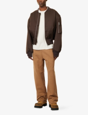 Entire Studios Mens Dune Straight-leg Relaxed-fit Cotton Jogging Bottoms Xl In Brown