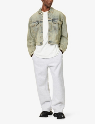 Entire Studios Mens Heather Grey Straight-leg Relaxed-fit Cotton Jogging Bottoms In Gray