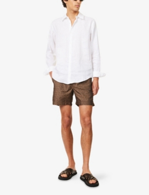 CHE: Mosaic Jacquard Printed Swim Shorts
