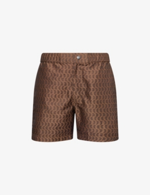 CHE: Mosaic Jacquard Printed Swim Shorts