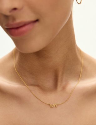 RACHEL JACKSON: Mini Art Deco Love Sterling-Silver Necklace