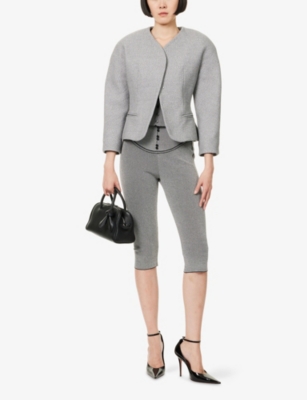 Jacquemus Womens Light Grey La Petite Veste Wove Jacket In Gray