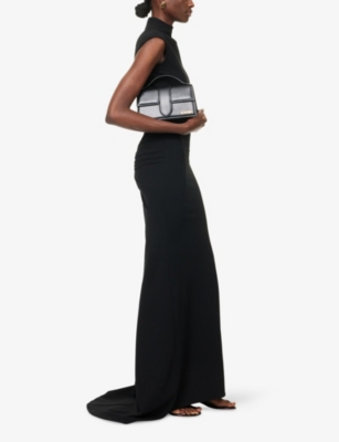 Jacquemus Womens Black La Robe Alba Cap-sleeves Stretch-woven Maxi Dress In Black