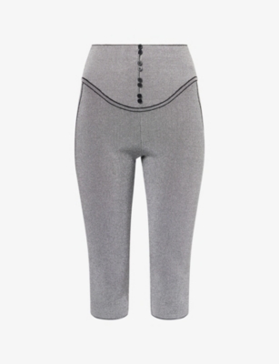 Jacquemus Womens Dark Grey Les Capri Stretch-knit Leggings In Gray