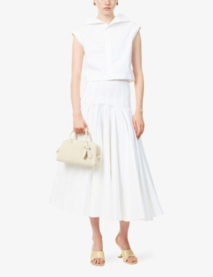 JACQUEMUS: The Pasante High-Stand-Collar Cotton-Poplin Top