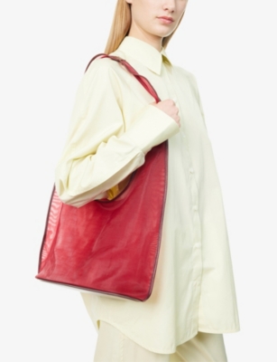 Dear Frances Womens Bordeaux Sacchetto Medium Mesh Shoulder Bag