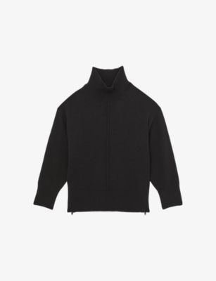 REISS: Harri Funnel-Neck Wool Jumper