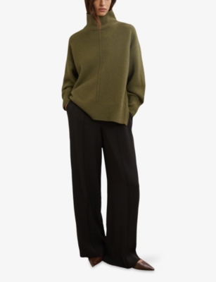 REISS: Harri Funnel-Neck Wool Jumper