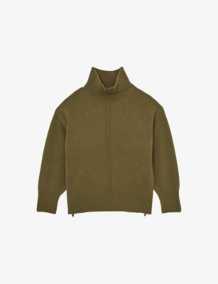 REISS: Harri Funnel-Neck Wool Jumper
