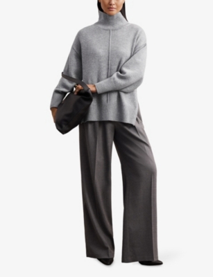 REISS: Harri Funnel-Neck Wool Jumper