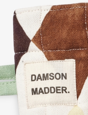 Damson Madder Harlequin-pattern Single Cotton Oven Glove In Multi