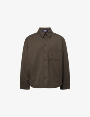 JACQUEMUS: Boulanger Padded Wool Blend Overshirt