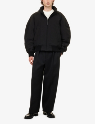 Jacquemus Mens Black Aero Oversized Shell Bomber Jacket In Black
