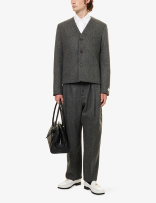 JACQUEMUS: Sera V-Neck Wool Blend Jacket