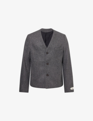 JACQUEMUS: Sera V-Neck Wool Blend Jacket