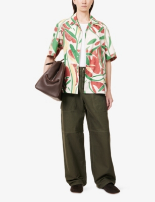 JACQUEMUS: La Chemise Fonccio Graphic-print Cotton Shirt